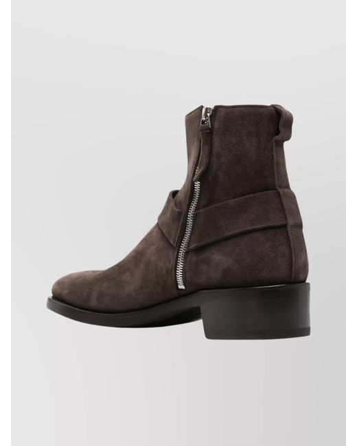 Premiata Brown Leather Ankle Boots for men