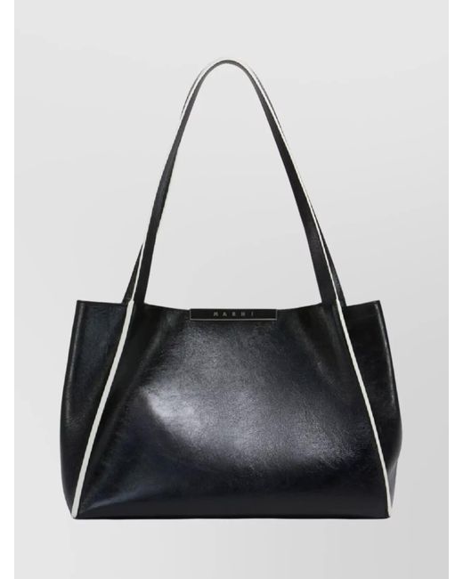 Marni Black Leather Shoulder Bag