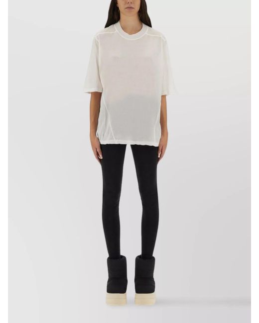 Rick Owens White Oversized Cotton Short-Sleeve T-Shirt