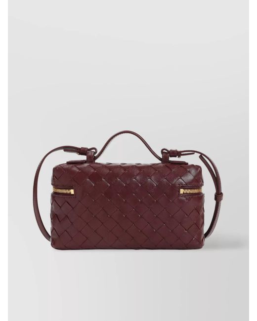 Bottega Veneta Brown Bang Bang Leather Clutch Bag