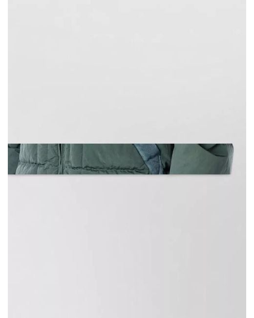 Stone Island Green Hooded Puffer Jacket for men