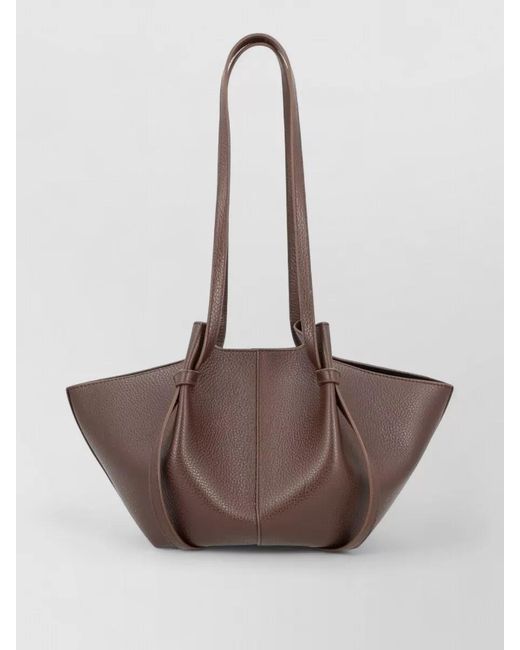 Yuzefi Brown Mochi Small Leather Shoulder Bag