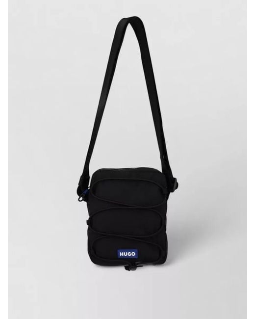 HUGO White Recycled Polyester Crossbody Bag for men