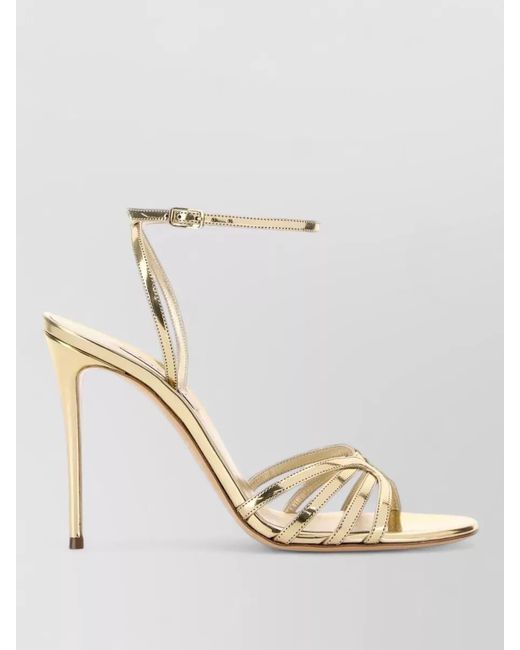 Casadei Metallic Leather Sandals