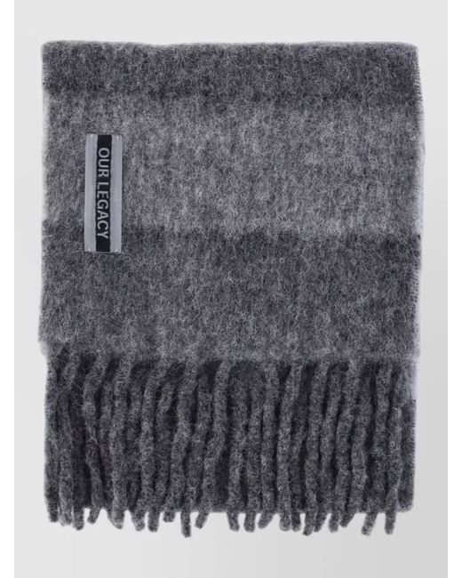 Our Legacy Gray Alpaca Wool Scarf