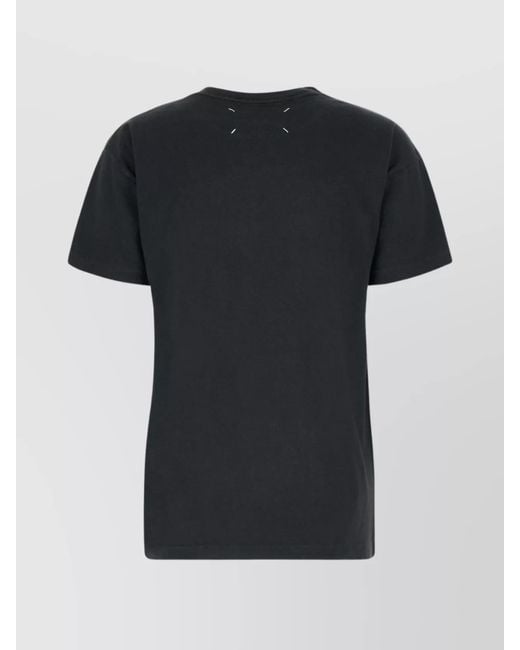 Maison Margiela Black Ribbed Cotton Loose-Fit T-Shirt
