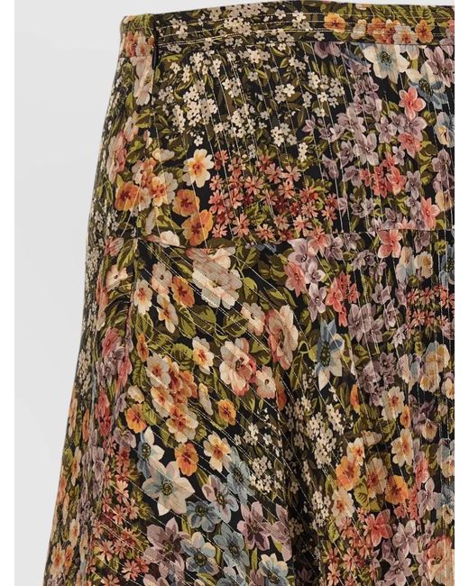 Valentino Garavani Natural Silk Pleated Skirt