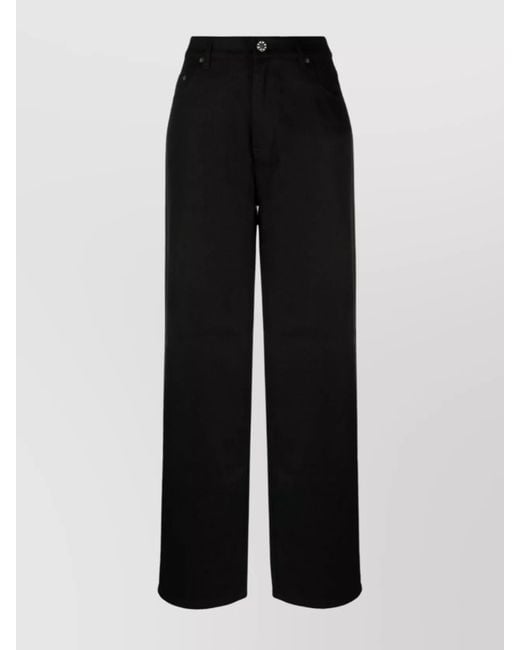 ROTATE BIRGER CHRISTENSEN Black Wide-Leg Trousers