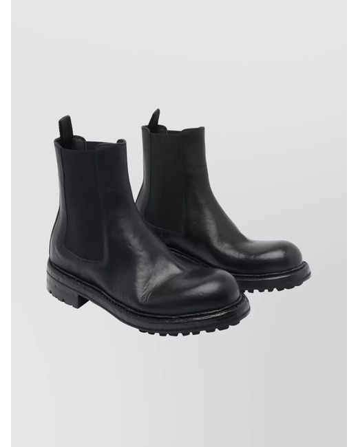 Dolce & Gabbana Black Leather Ankle Boots for men