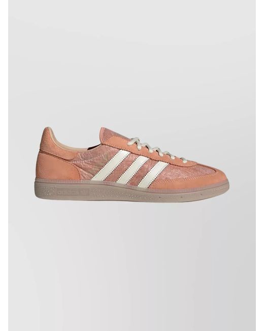 Adidas Pink Low-Top Sneakers With Rubber Sole Design