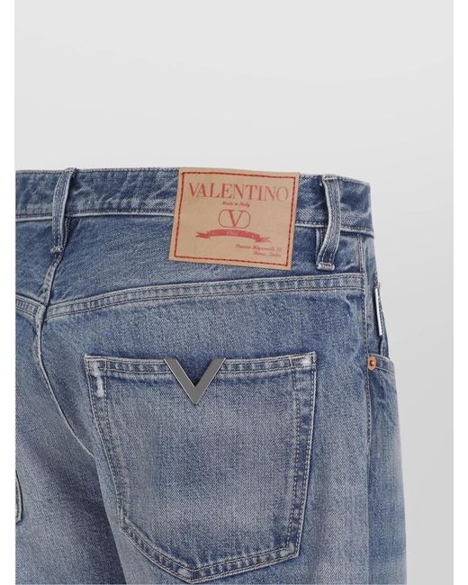 Valentino Blue Denim Straight-Leg Jeans for men