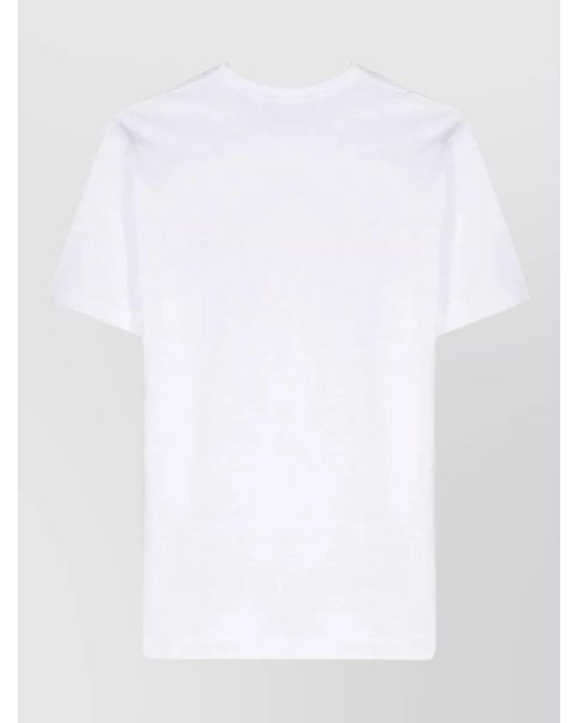 Comme des Garçons White Heart Patch Cotton Jersey Crew Neck T Shirt