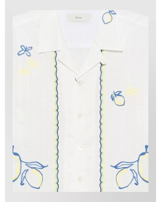 DUNST Natural Cotton Shirt Relaxed Fit Short Sleeves