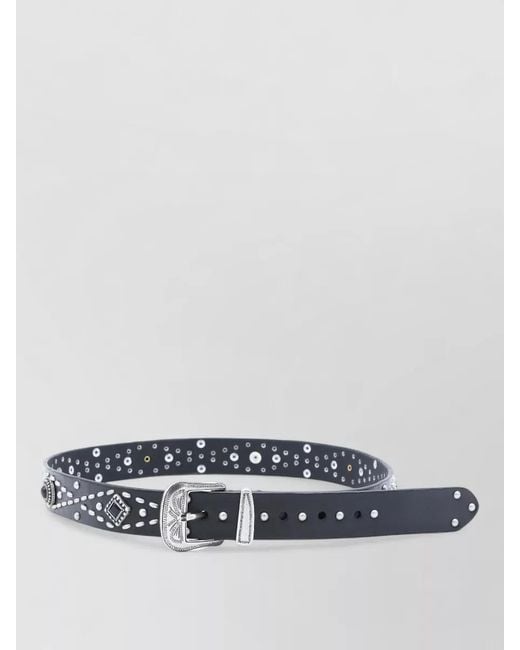 Golden Goose Deluxe Brand Multicolor Belt Featuring Metal Studs Adjustable Length