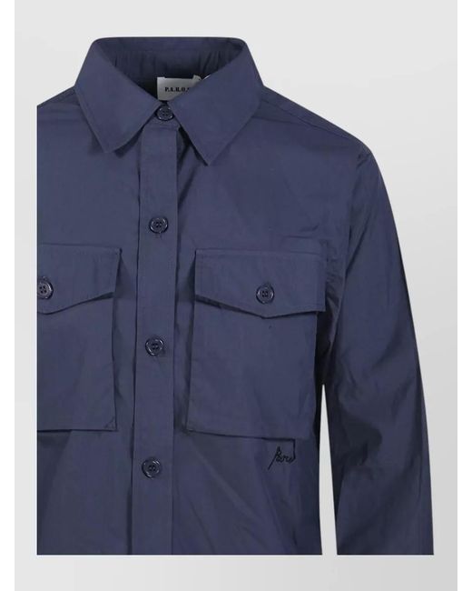 P.A.R.O.S.H. Blue Fitted Jacket