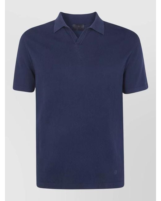 Dondup Blue Regular-Fit Cotton Polo Shirt for men