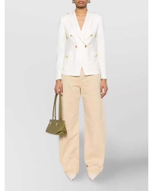 Tagliatore White Double-Breasted Blazer