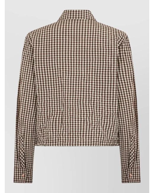 Moncler Brown Cropped Shirt Jacket