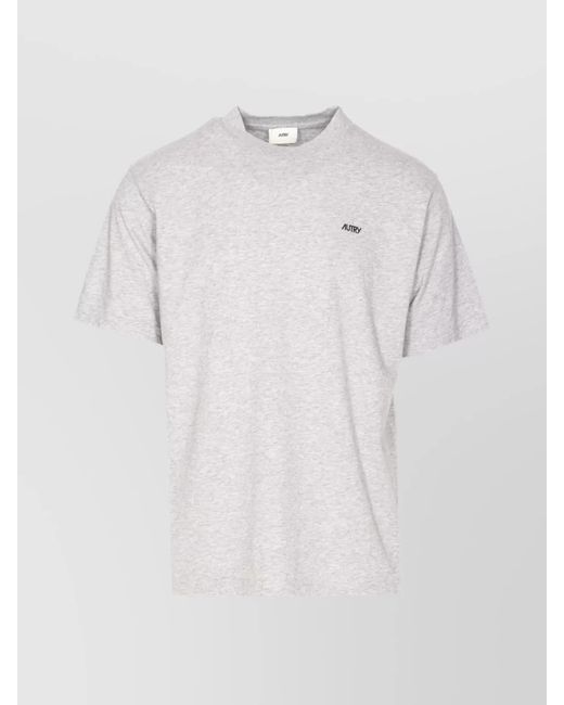 Autry White Cotton Logo-Print T-Shirt for men
