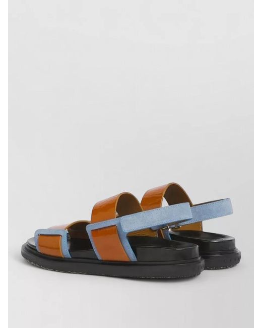 Marni Multicolor Leather Double-Strap Sandals
