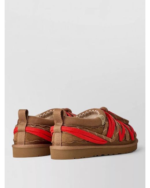 Ugg Red Suede Leather Lace Slippers for men