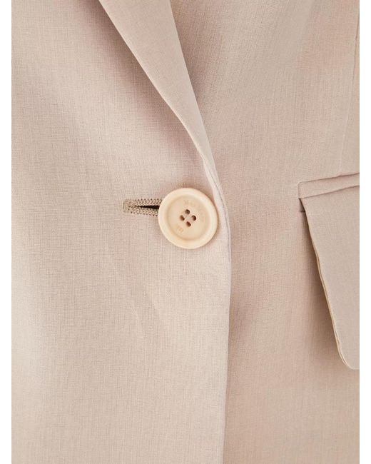 Max Mara Natural Double Breasted Jacket And Matching Gilet