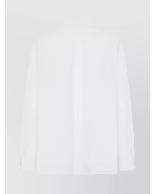 Saint Laurent White Cotton Poplin Shirt for men