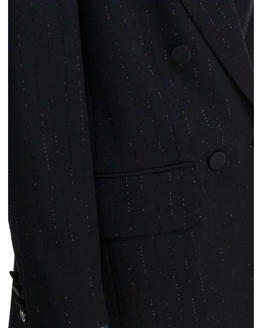 Max Mara Black Jacket Button Detail Flap Pockets Lapels
