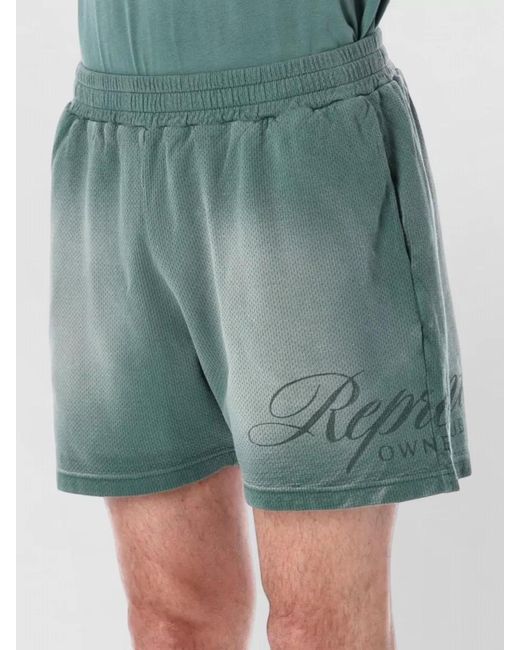 Represent Green Owners Club Script Logo Shorts for men