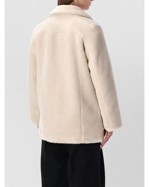 Urbancode Black Reversible Faux Fur Coat Tailored Lapels