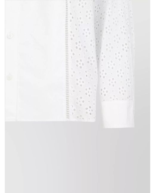 KENZO White Broderie Anglaise Shirt