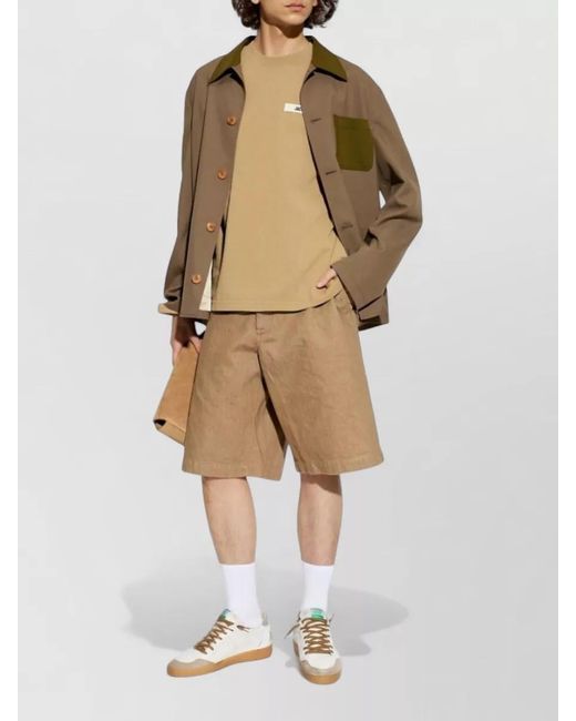 Jacquemus Natural Cotton Bermuda Shorts for men
