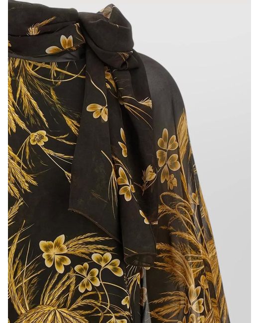 F.R.S For Restless Sleepers Multicolor Polimnia Blouse Floral Print Long Sleeves Scarf
