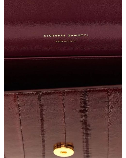 Giuseppe Zanotti Purple Tuxedo Clutch Bag Chain Strap
