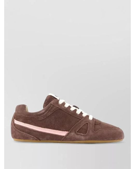 Isabel Marant Brown Senny Low Lace Up Leather Trainers