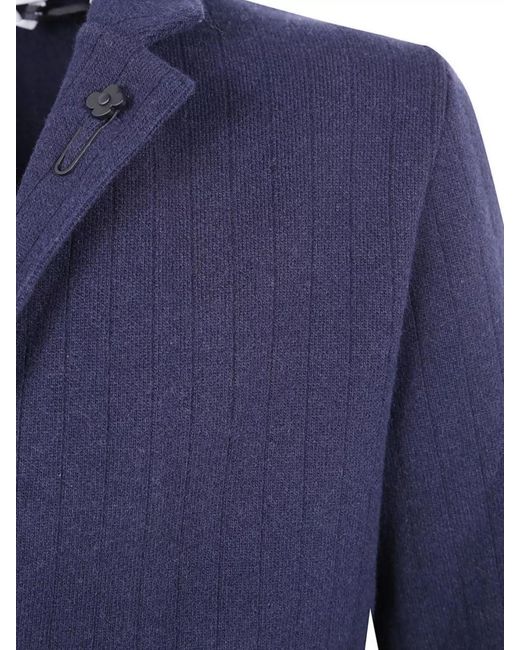 Lardini Blue Wool Cashmere Jacket for men