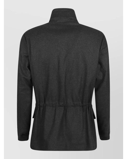 Boglioli Black Virgin Wool Military Jacket for men