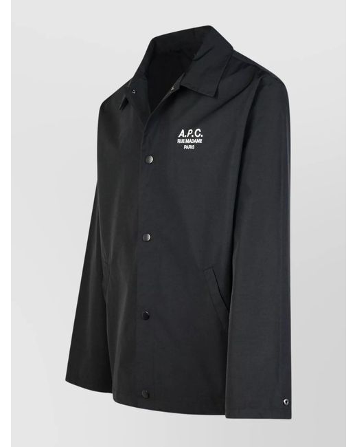 A.P.C. Black Regular-Fit Overshirt Jacket for men