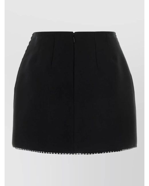 Prada Black Silk Blend Mini Skirt