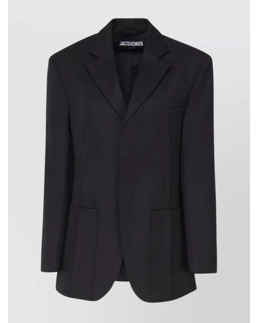 Jacquemus Black Virgin Wool Single-Breasted Blazer