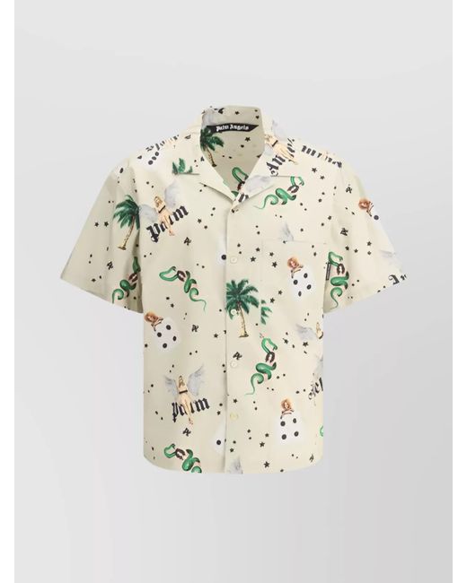Palm Angels Retro Pin-Up Bowling Shirt in White for Men | Lyst UK