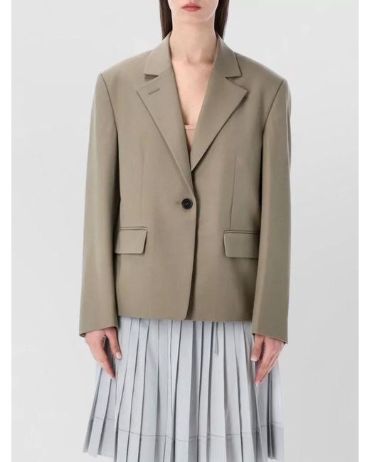 Low Classic Natural Structured Tailored Jacket Clean Line Design