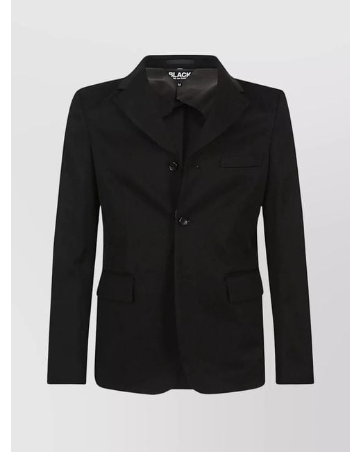 Comme des Garçons Black Oversized Single-Breasted Blazer for men