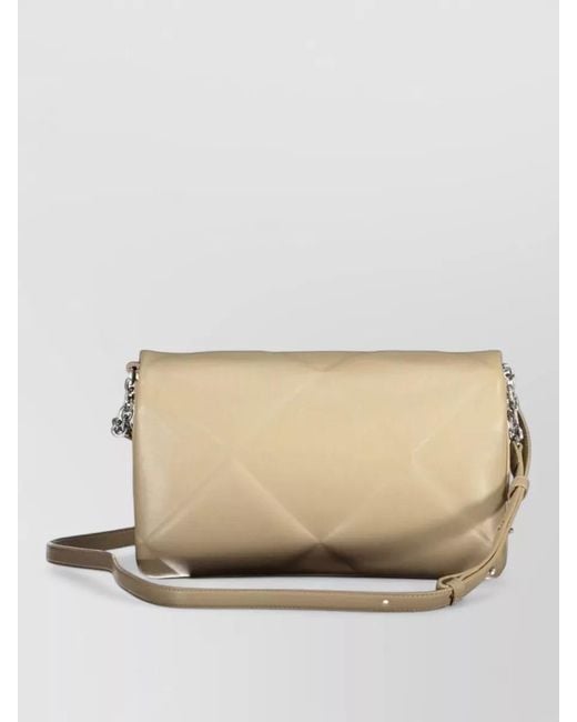 Calvin Klein Natural Quilted Clutch Bag