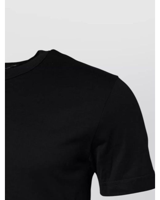 Dolce & Gabbana Black Cotton Short-Sleeve Crew-Neck T-Shirt for men