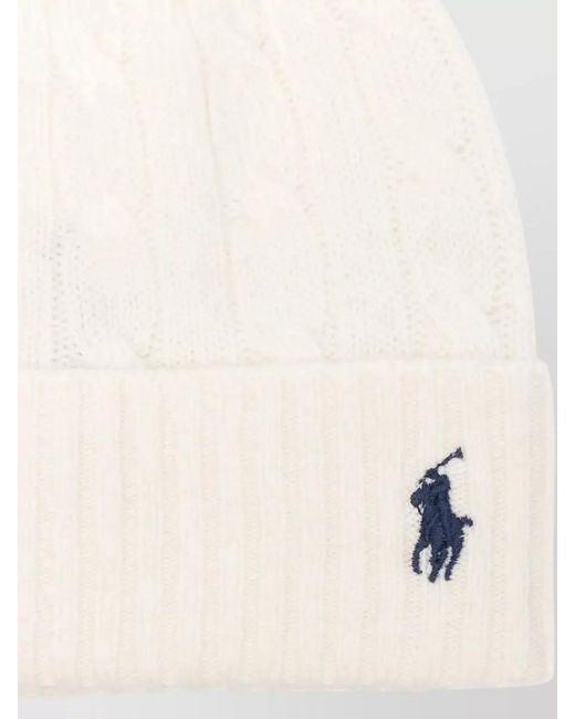 Polo Ralph Lauren Natural Cable Knit Hat Ribbed Cuff Design