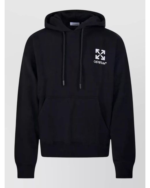 Off-White c/o Virgil Abloh Blue Arrow Motif Skate Hooded Sweatshirt for men