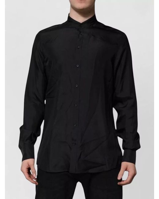 Dolce & Gabbana Black Silk Martini Formal Dress Shirt for men