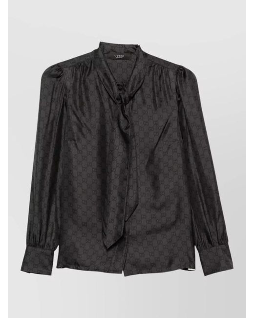 Gucci Black Silk Blouse
