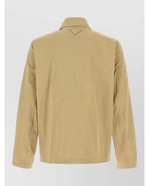 Prada Natural Long-Sleeved Button-Up Jacket for men